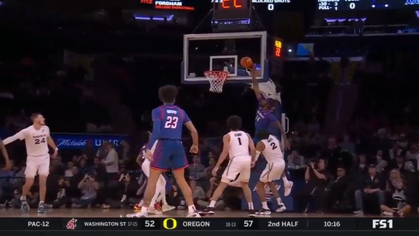 Jalen Terry, Nick Ongenda connect for an acrobatic alley-oop to extend DePaul's lead over Xavier 