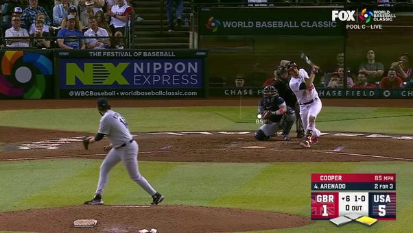 Nolan Arenado's RBI double extends USA's lead over Great Britain 