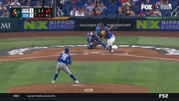 Venezuela uses a three-run fourth inning to take a 3-1 lead over Nicaragua 