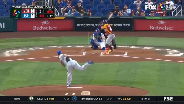 Venezuela scores three runs in the first inning against Israel