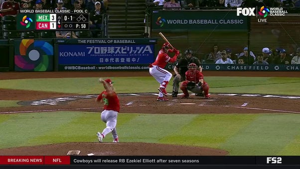 Bo Naylor crushes a home run to limit Canada's deficit against Mexico