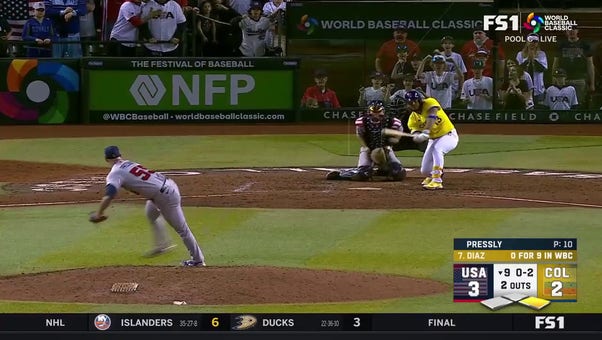 Ryan Pressly's strikeout seals USA's 3-2 victory over Colombia