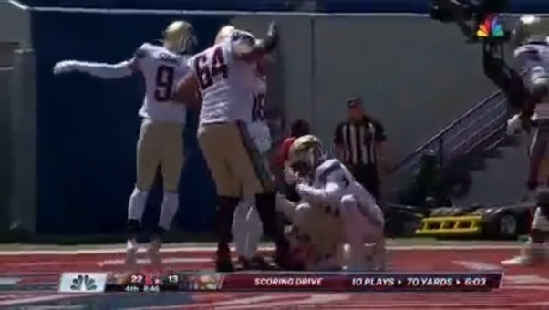 Josh Love connects with Trey Quinn down the field for a 24-yard touchdown to extend the Panthers' lead over the Gamblers
