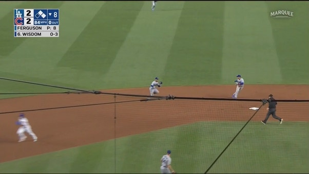 Mookie Betts, Dodgers pull off impressive double-play sequence against Cubs