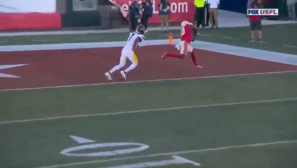 Alex McGough connects with Davion Davis for a 13-yard TD to give the Stallions an early lead over the Showboats