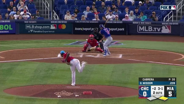 Cubs' Patrick Wisdom slams his 10th homer this season to trim the Marlins' lead 