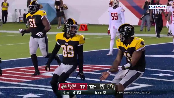 Troy Williams fakes the handoff, takes it 34 yards to the house for a TD to give the Maulers the lead vs. the Stallions  