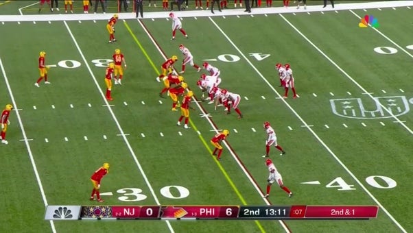 Generals' De'Andre Johnson breaks off a 35-yard rushing TD vs. the Stars