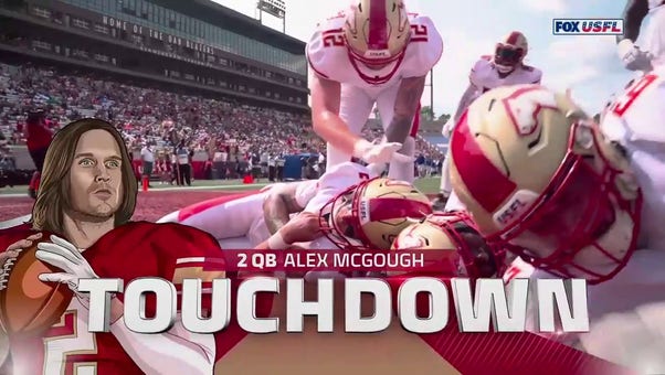 Alex McGough takes it in for a five-yard rushing touchdown, giving the Stallions the lead vs. the Breakers