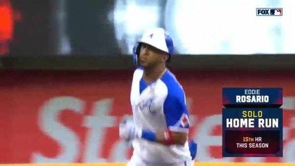Eddie Rosario CLOBBERS a solo home run to get the Braves on the board against the White Sox