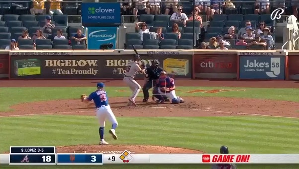 Nicky Lopez hits a three-run home run to put a bow on the Braves' 21-3 win over the Mets