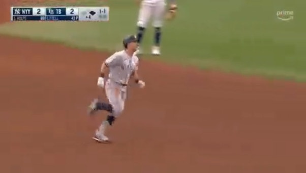 Anthony Volpe BLASTS a two-run homer to give the Yankees a lead over the Rays