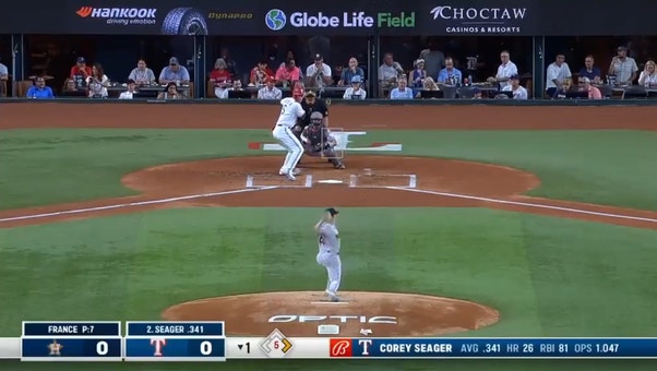 Corey Seager smashes a two-run home run as the Rangers grab the lead over the Astros