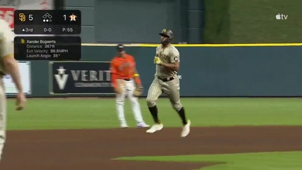 Xander Bogaerts blasts a solo home run to extend the Padres' lead against the Astros