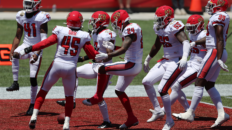 The general's defense grabs three interceptions