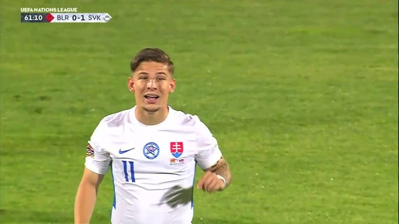 Tomáš Soslov vedie Slovensko proti Bielorusku 1:0