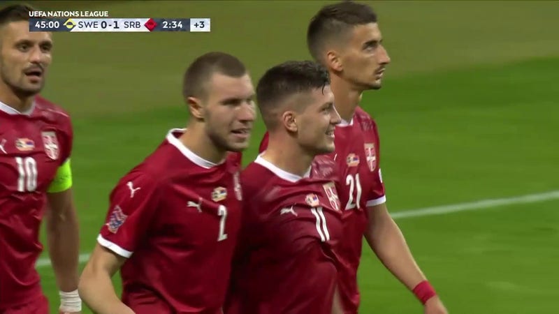 Gol Luka Jovic membantu Serbia unggul 1-0 atas Swedia