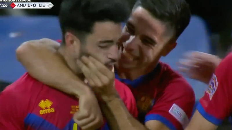 Andorre marque sur un penalty de Jordi Allais