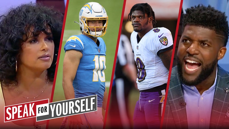 Justin Herbert, Lamar Jackson top list of AFC QBs under pressure | SPEAK FOR YOURSELF