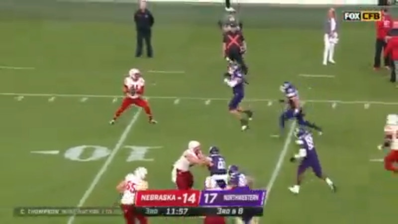 Casey Thompson's wild scramble and pass lead to touchdown