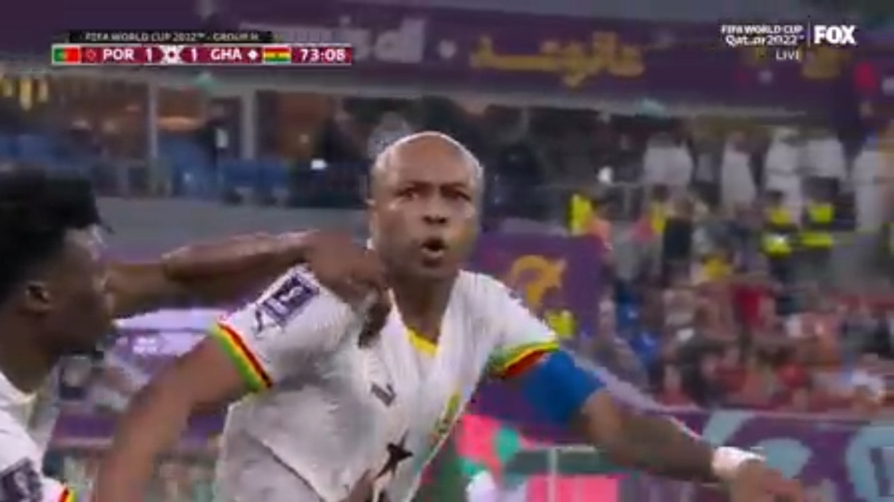 Ghana's Andre Morgan Rami Ayew scores goal vs. Portugal in 73' | 2022 FIFA World Cup