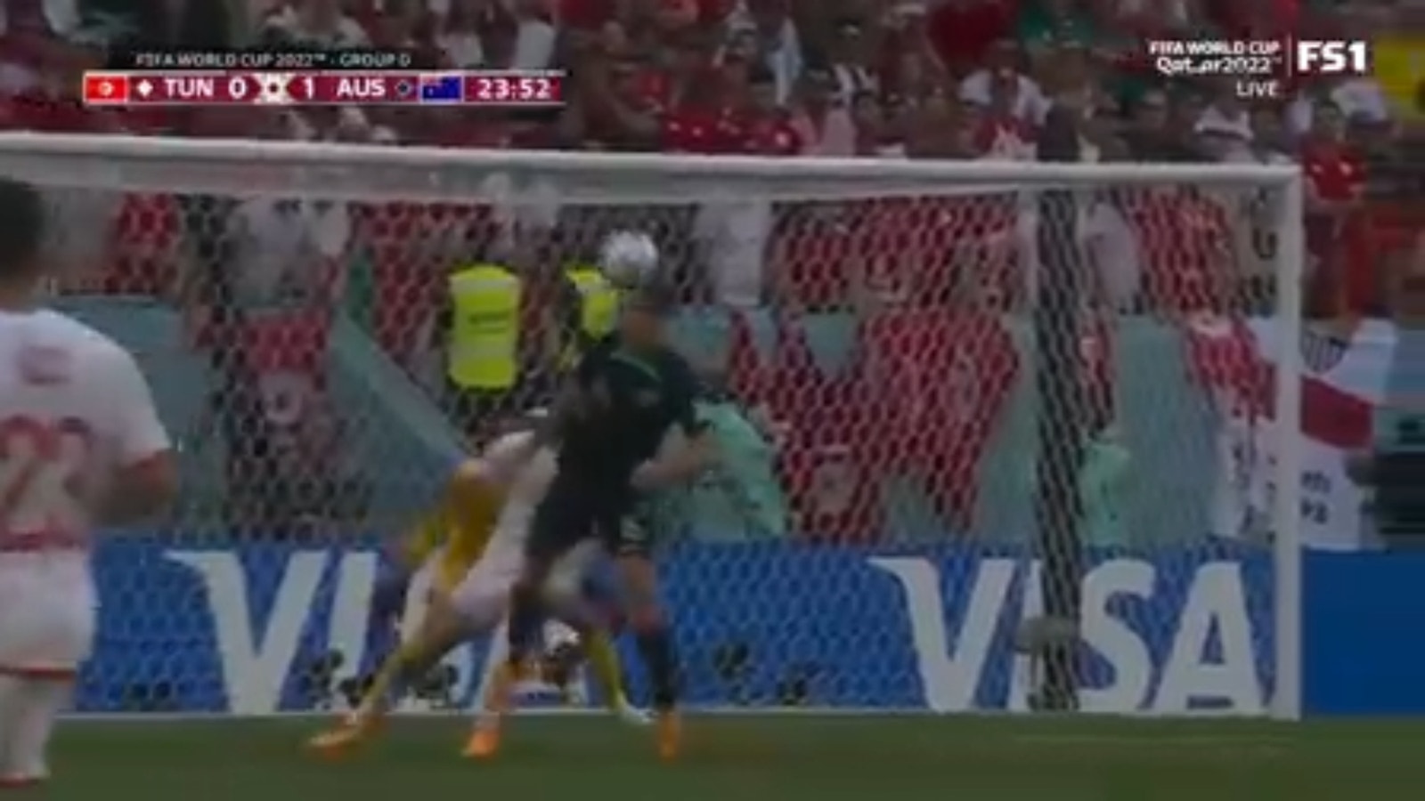 O australiano Mitchell Duke marcou. 23' contra a Tunísia | Copa do Mundo Fifa 2022