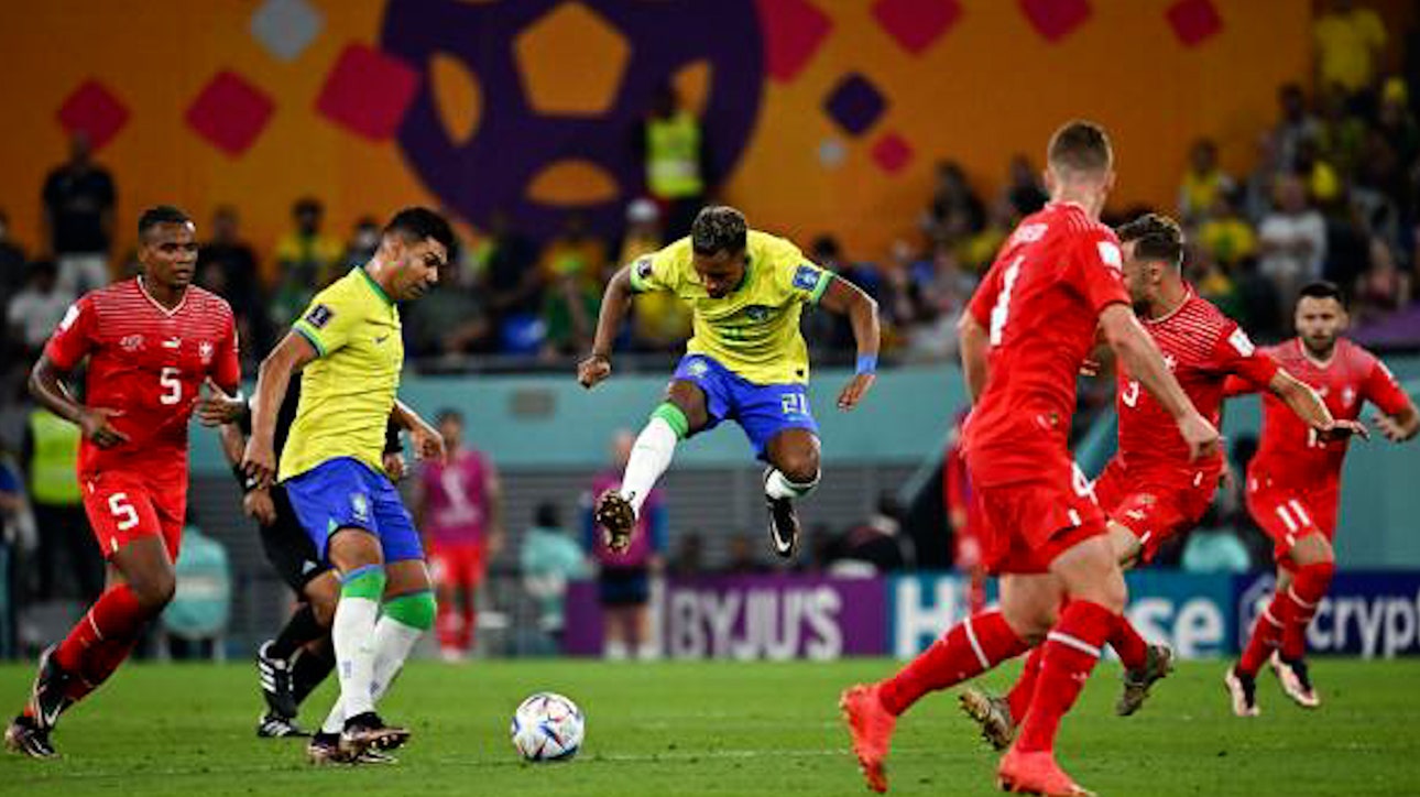 Brazil's Casemiro scores goal vs. Switzerland in 83' | 2022 FIFA World Cup