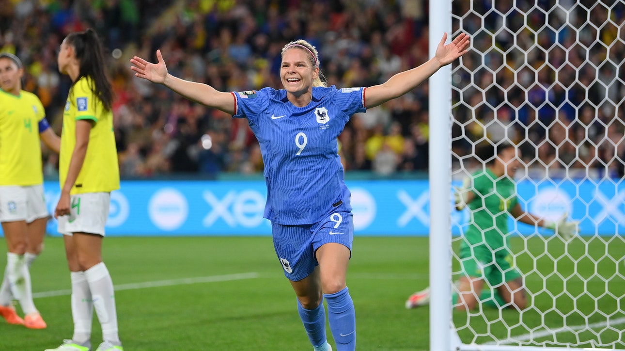 France's Eugenie Anne Claudine Le Sommer scores goal vs. Brazil in 17' | 2023 FIFA Women's World Cup
