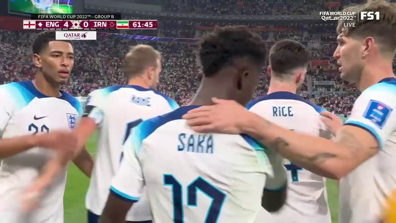 Bukayo Saka of England scored against Iran in the 62nd minute 