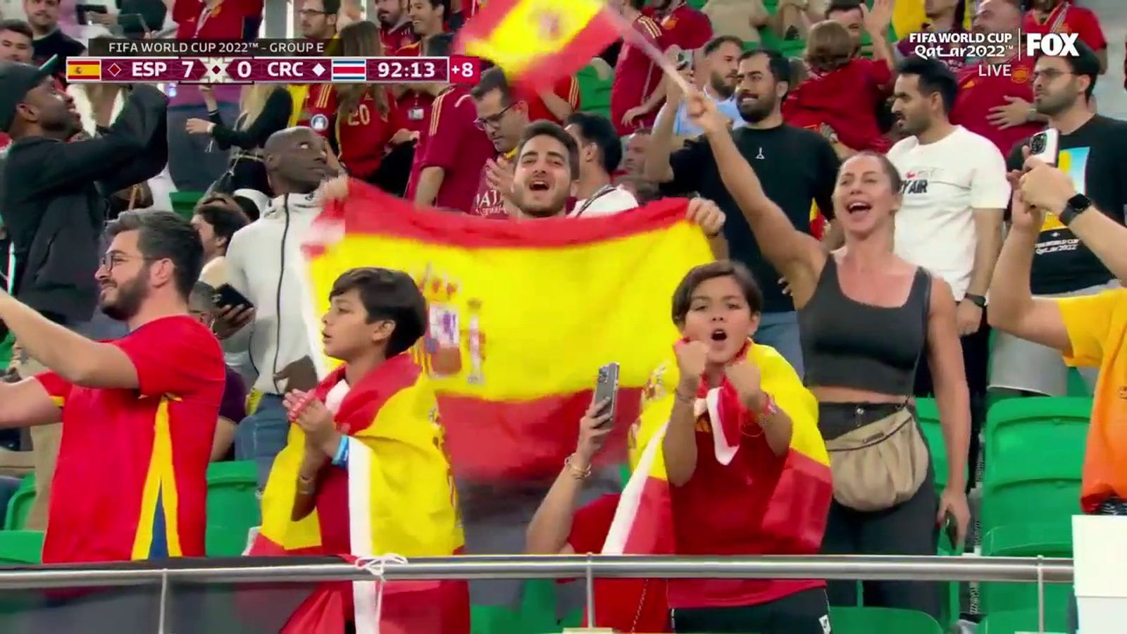 Lo spagnolo Alvaro Morata ha segnato il 7° gol contro il Costa Rica in 90+2'.