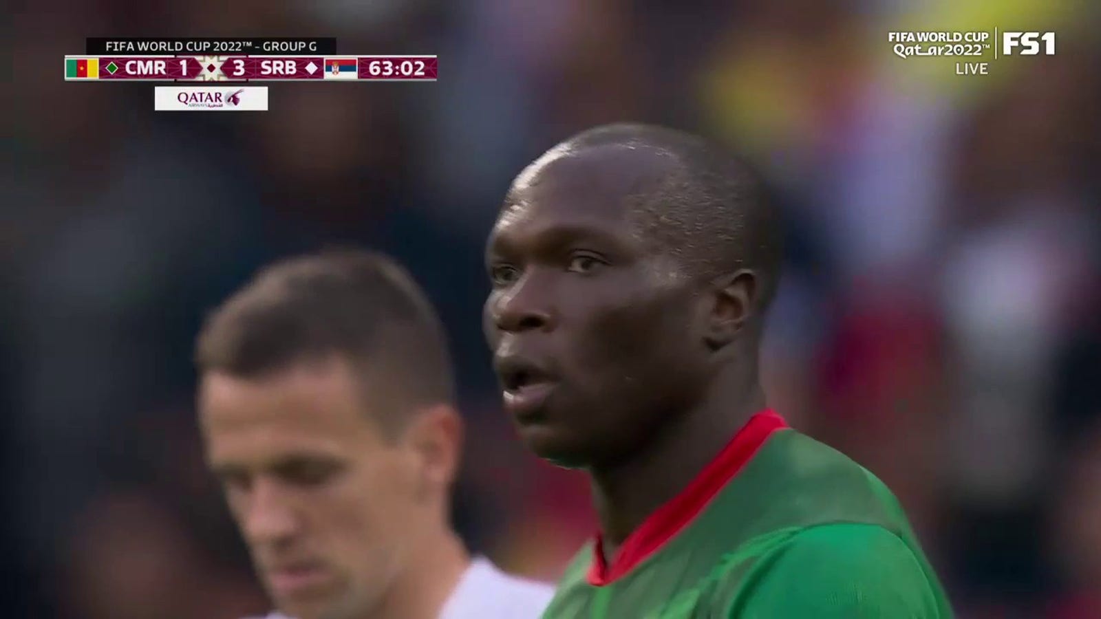 Cameroonian Vincent Abubakar scored a goal against Serbia in the 63rd minute.