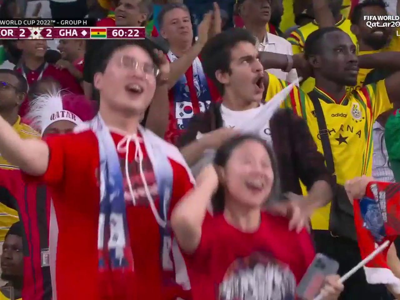 Republic of Korea's Cho Guesung scores goal vs. Ghana in 61