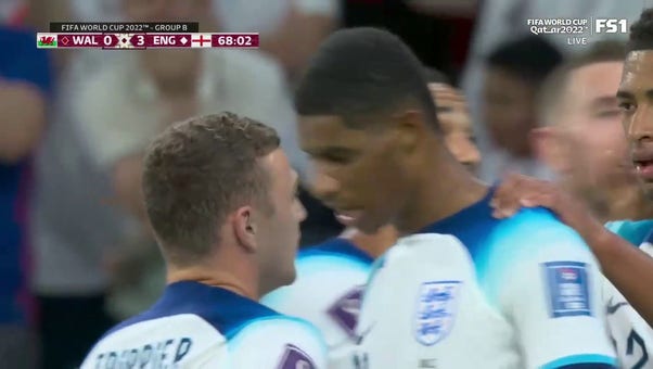 England's Marcus Rashford scores goal vs. Wales in 68' | 2022 FIFA World Cup