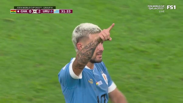 Uruguay's Giorgian De Arrascaeta scores goal vs. Ghana in 32' | 2022 FIFA World Cup