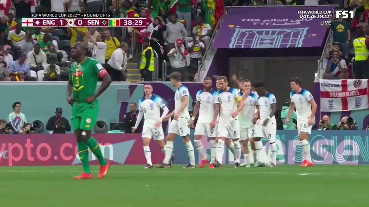 England's Jordan Henderson scores goal vs. Senegal in 38' | 2022 FIFA World Cup
