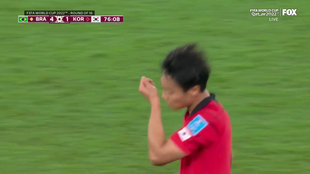 South Korea's Paik Seung-Ho scores goal vs. Brazil in 76' | 2022 FIFA World Cup