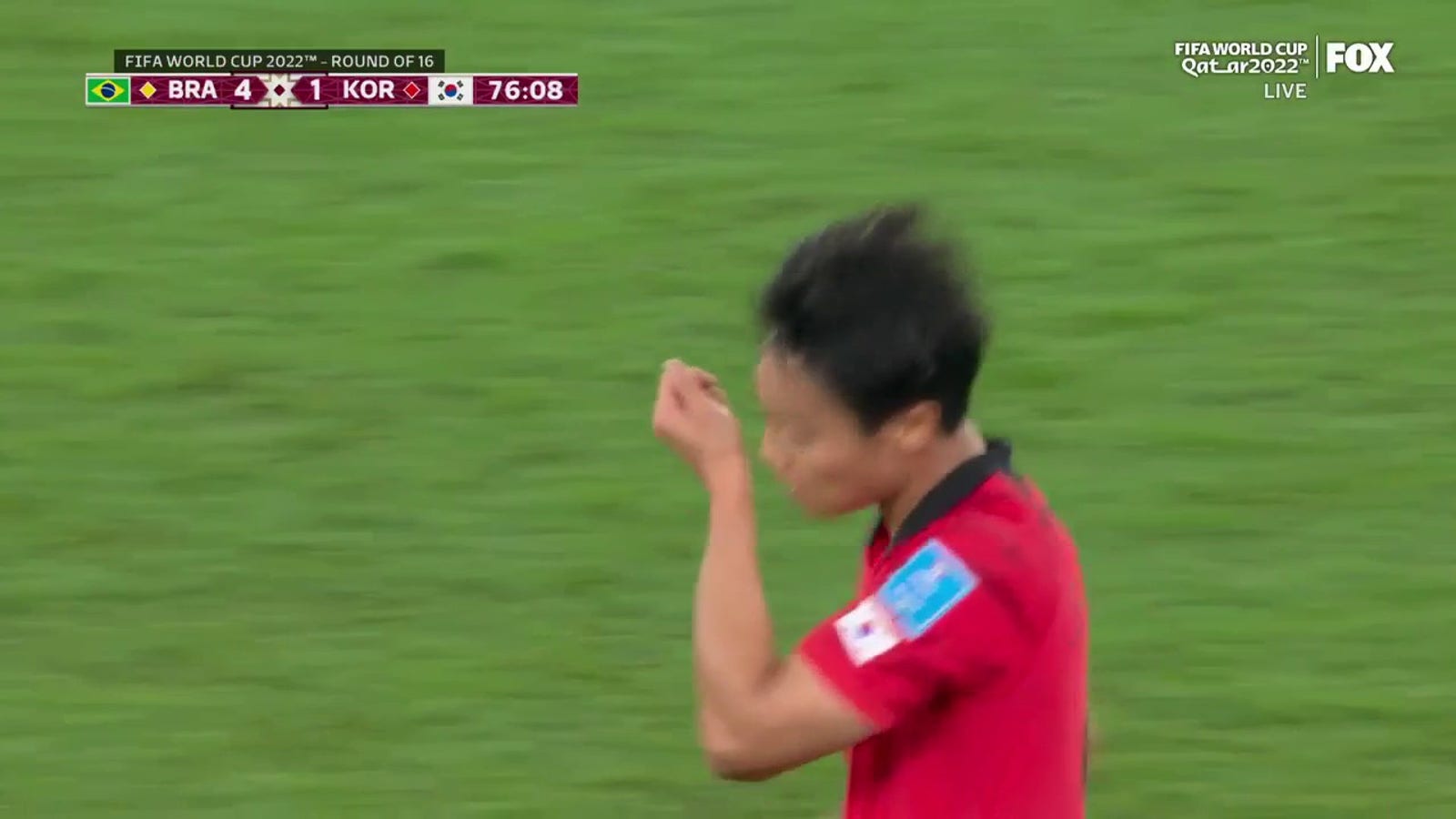 South Korea's Baek Seung-ho scored against Brazil in the 76'.