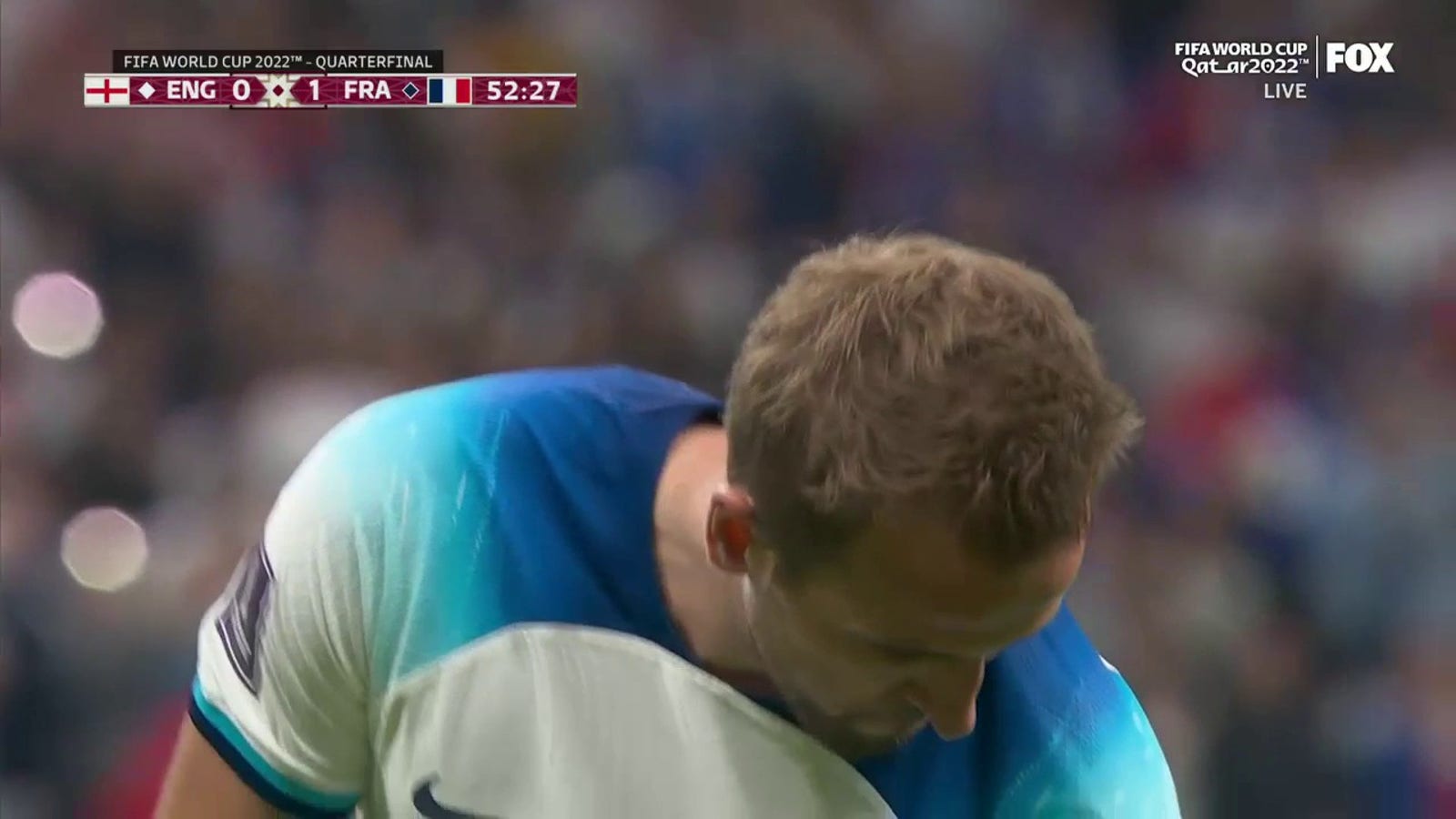 England's Harry Kane scores goal vs. France in 52'
