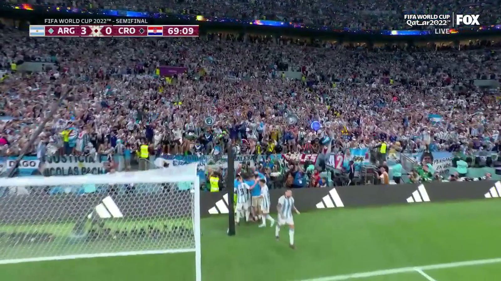 Argentina's Julian Alvarez scores goal vs. Croatia in 69'