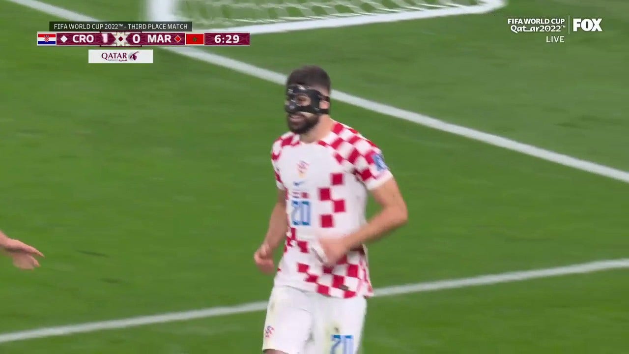 Croatia's Josko Gvardiol scores goal vs. Morocco in 6' | 2022 FIFA