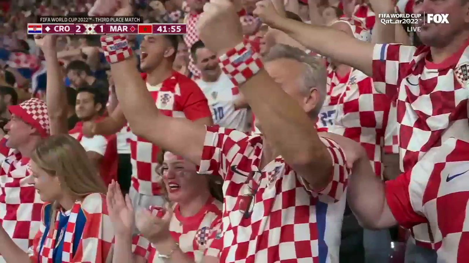 الكرواتي ميسلاف أورسيتش يسجل ضد المغرب في الدقيقة 42.