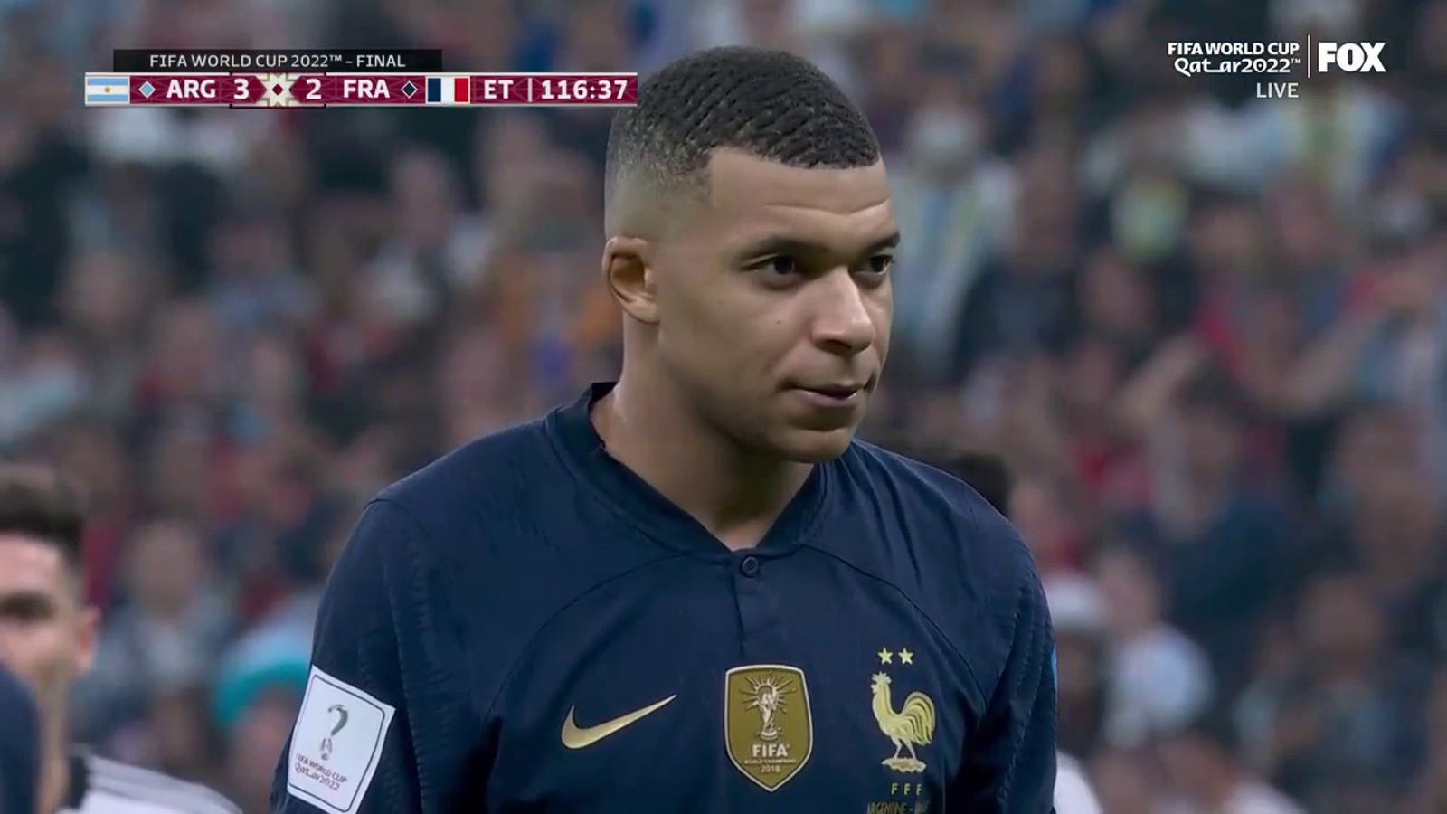 Kylian Mbappe 在第 116 分钟将比分扳平