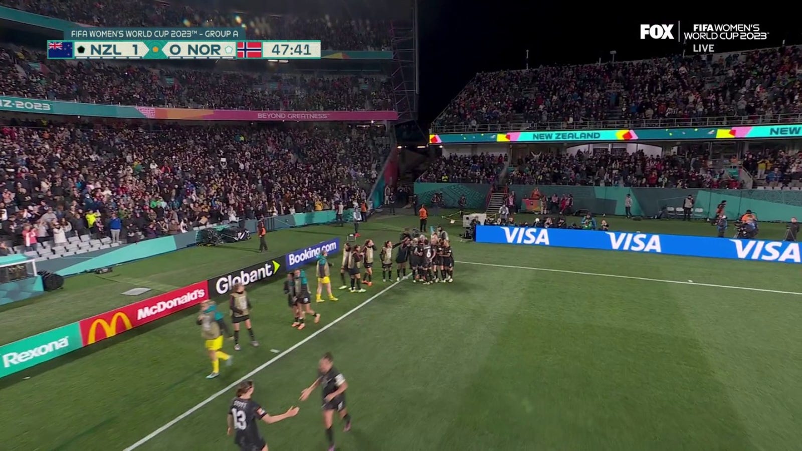 New Zealand's Hannah Wilkinson scores the game's only goal