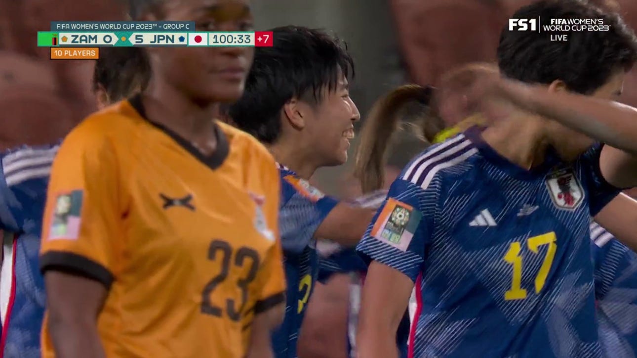 Japan's Riko Ueki scores goal vs. Zambia in 90+11' | 2023 FIFA Women's World Cup