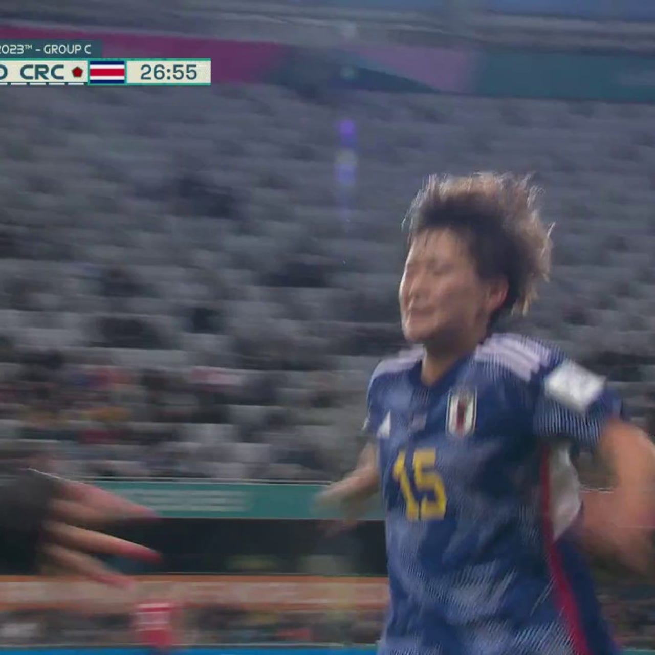 Japans Aoba Fujino scores goal vs