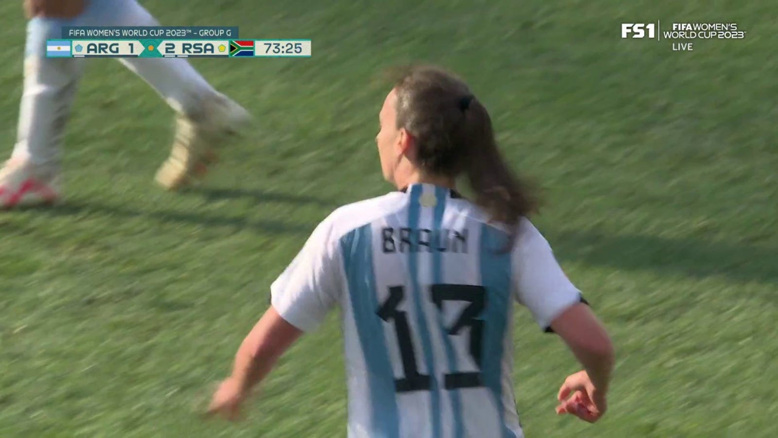 Argentina's Sophia Braun scores goal vs. South Africa in 73'