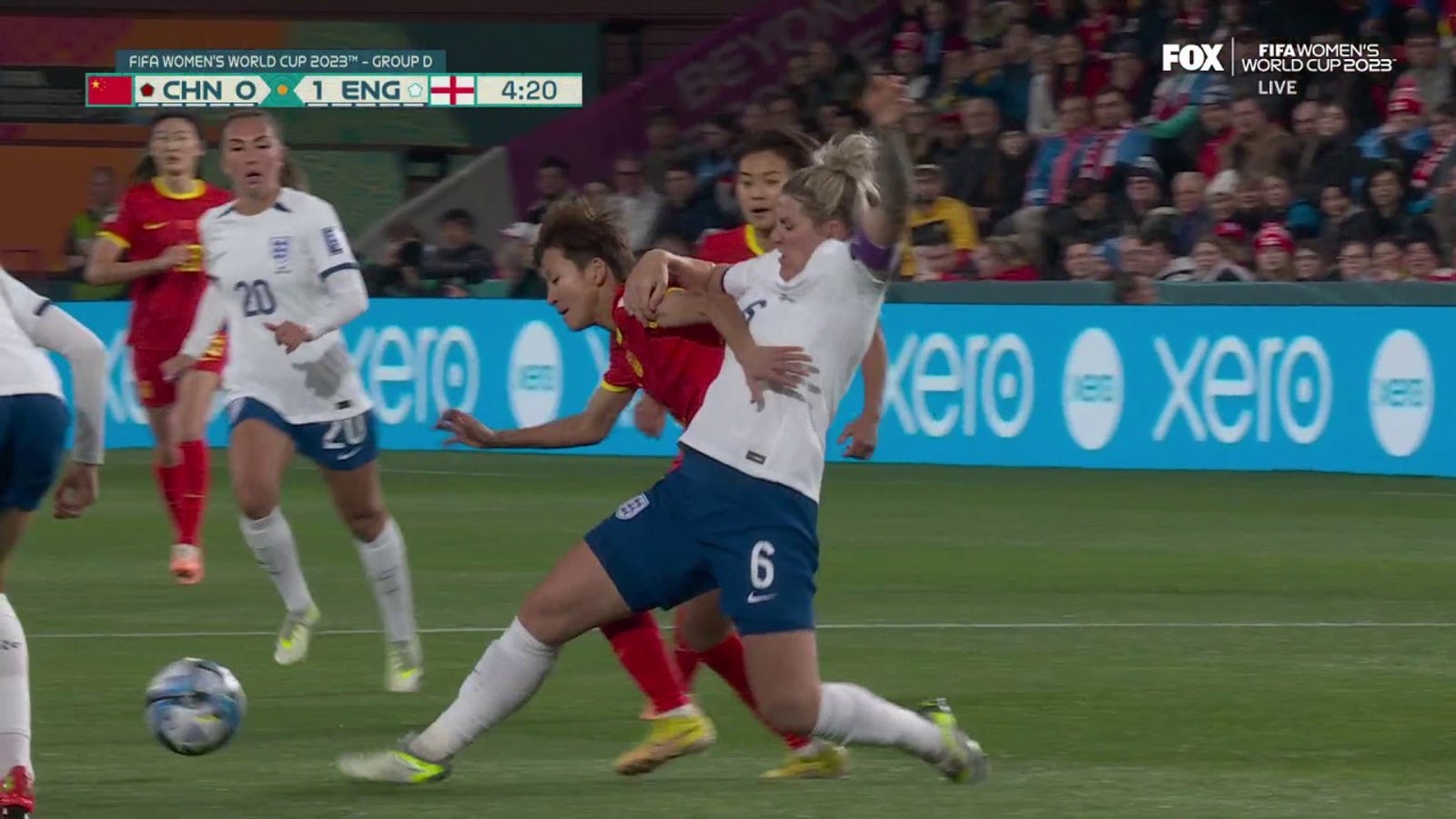 England's Alessia Russo scores goal vs. China in 4'