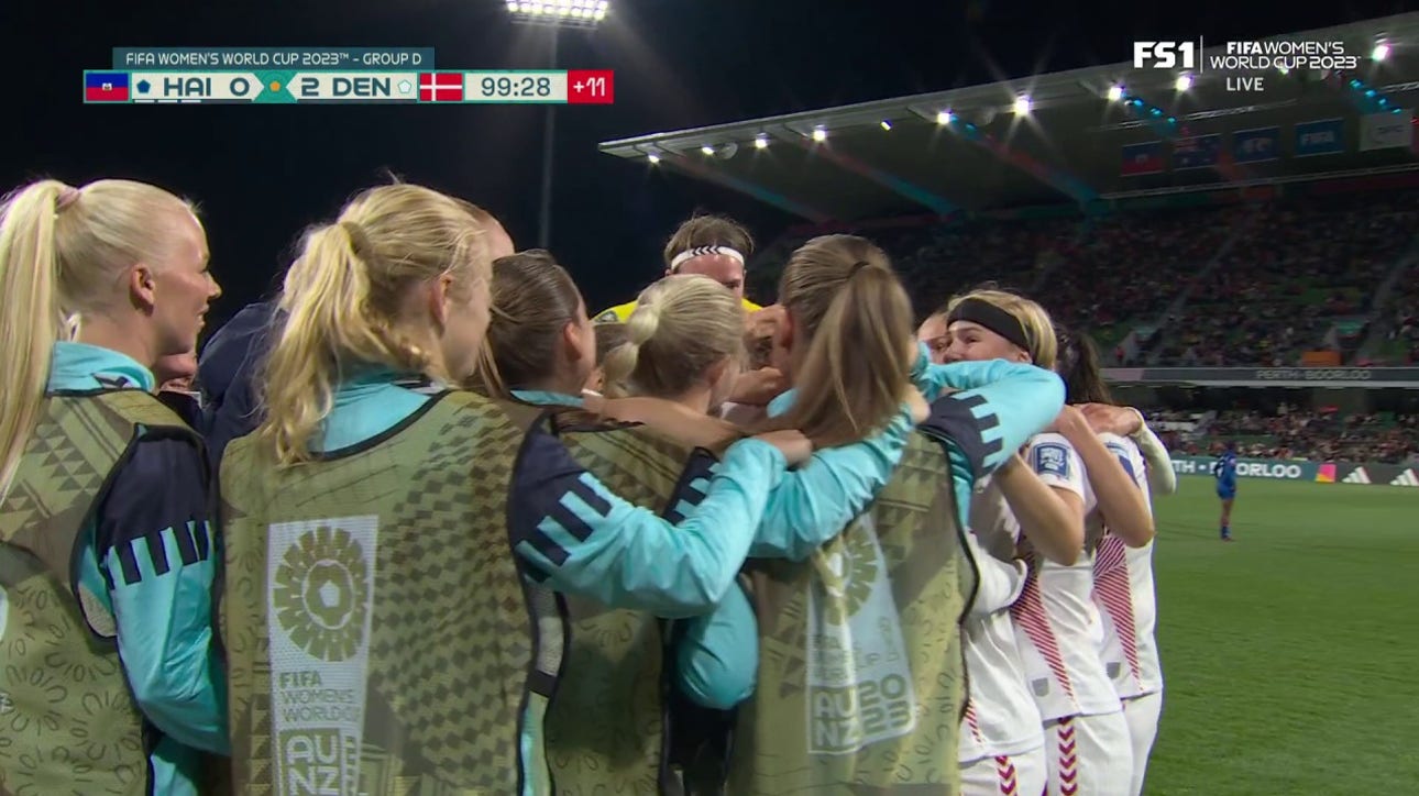 Denmark's Sanne Troelsgaard scores goal vs. Haiti in 90+10' | 2023 FIFA Women's World Cup