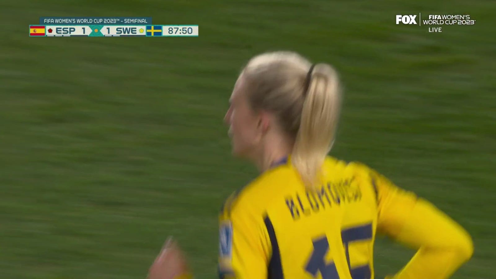 Sweden's Rebecka Blomqvist evens it in the 88th minute