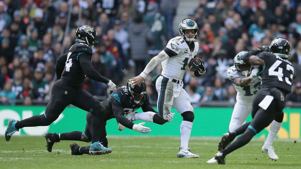 Jaguars unable to corral Carson Wentz, fall to Eagles in London